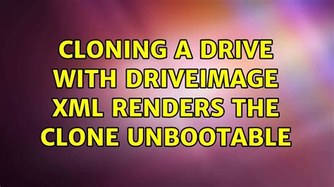 driveimage xml clone boot drive|driveimage clone unbootable.